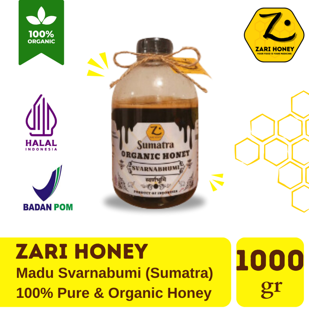 

Zari Honey Madu Svarnabumi (Sumatra) 1000gr 100% Madu Organik