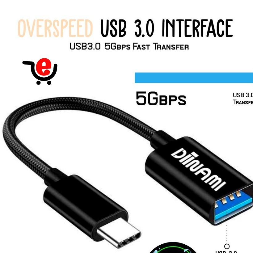 KABEL OTG DIINAMI MICRO ORIGINAL