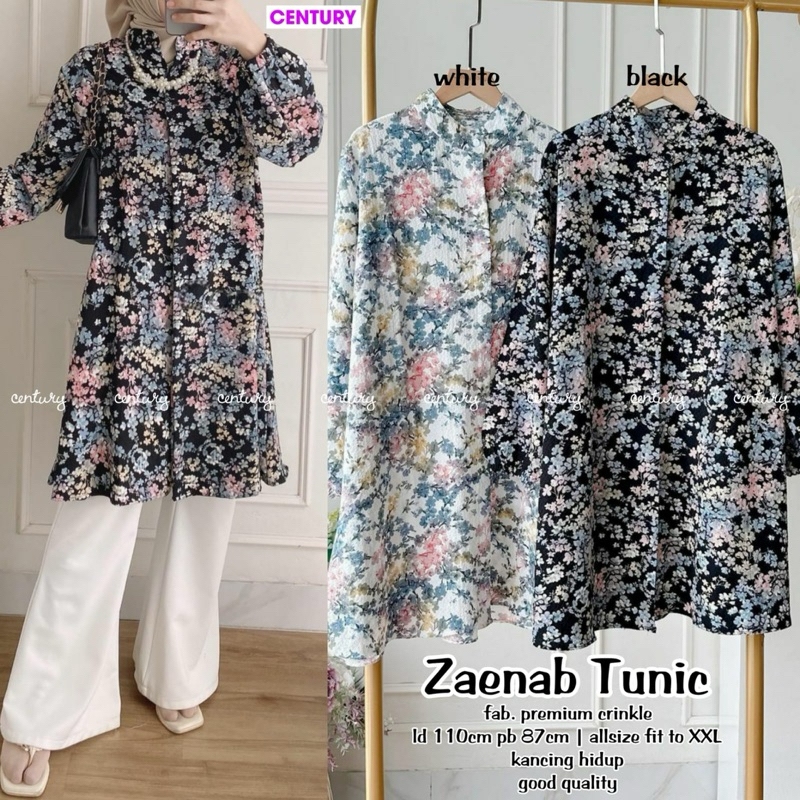 Zaenab Tunic by Century // Tunik Crinkle Motif