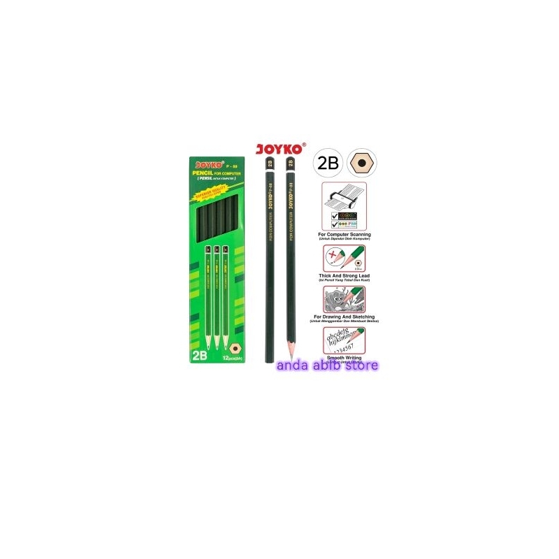 

Pensil Joyko 2B P-88 hijau isi 12pcs 1Box