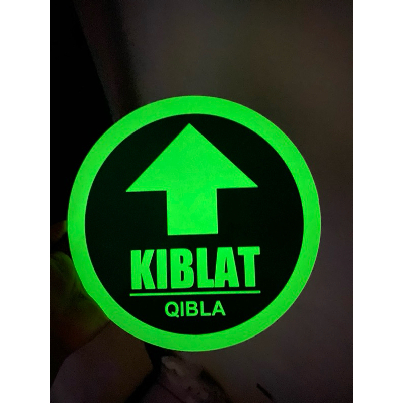 

Sign KIBLAT AKRILIK GLOW IN THE DARK (ukuran diameter 25cm)