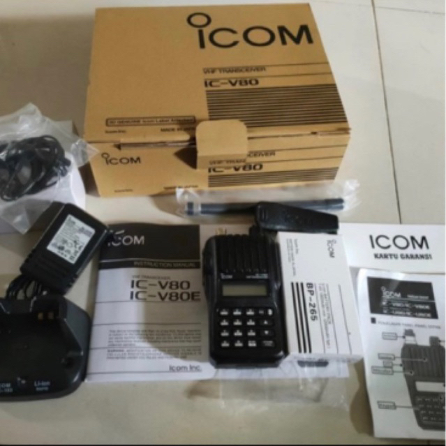 HT Icom V80 VHF Transceiver Original ( Baterai Lithium )
