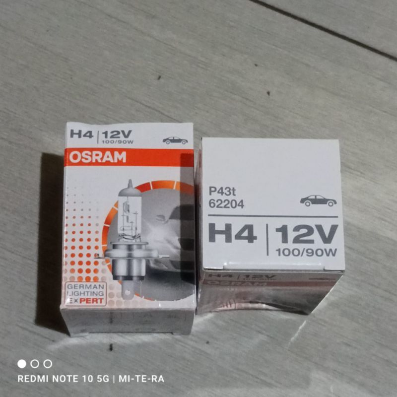 bohlam H4 OSRAM 12V 100/90 watt bohlam lampu depan mobil dan motor h4 osram original
