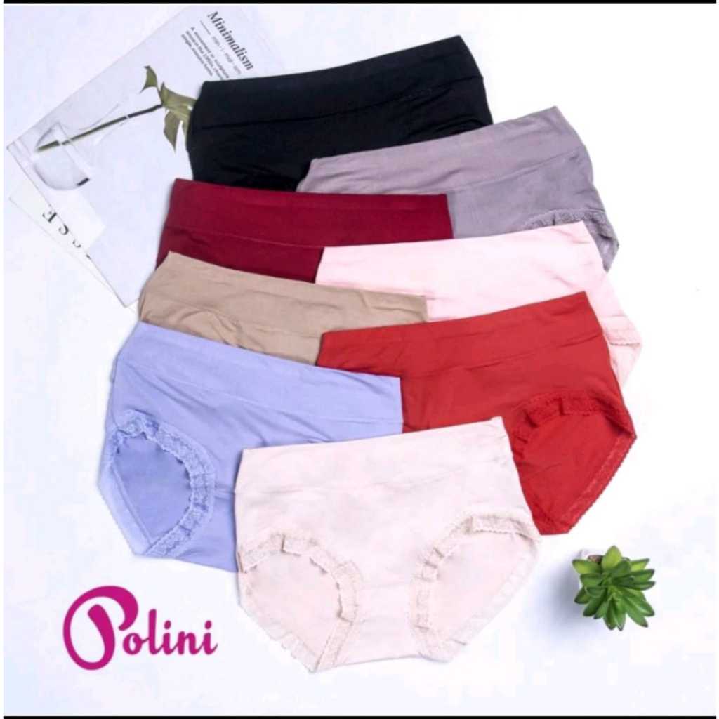 Promo 6 Pcs Dan 12 Pcs Celana Dalam Wanita Polini Renda <> Cd Wanita<>Cd Polini Katun Nyaman Spandex