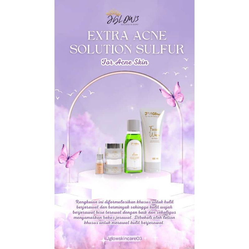 JGLOW PAKET ACNE SULFUR / jglow acne solution sulfu
