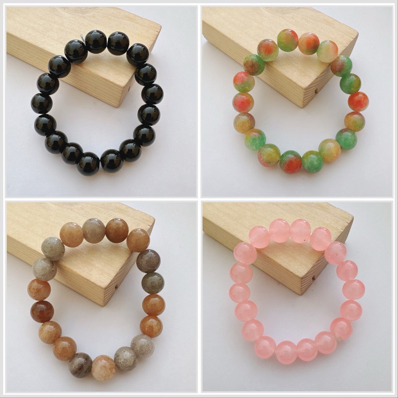 Gelang batu giok dewasa warna warni