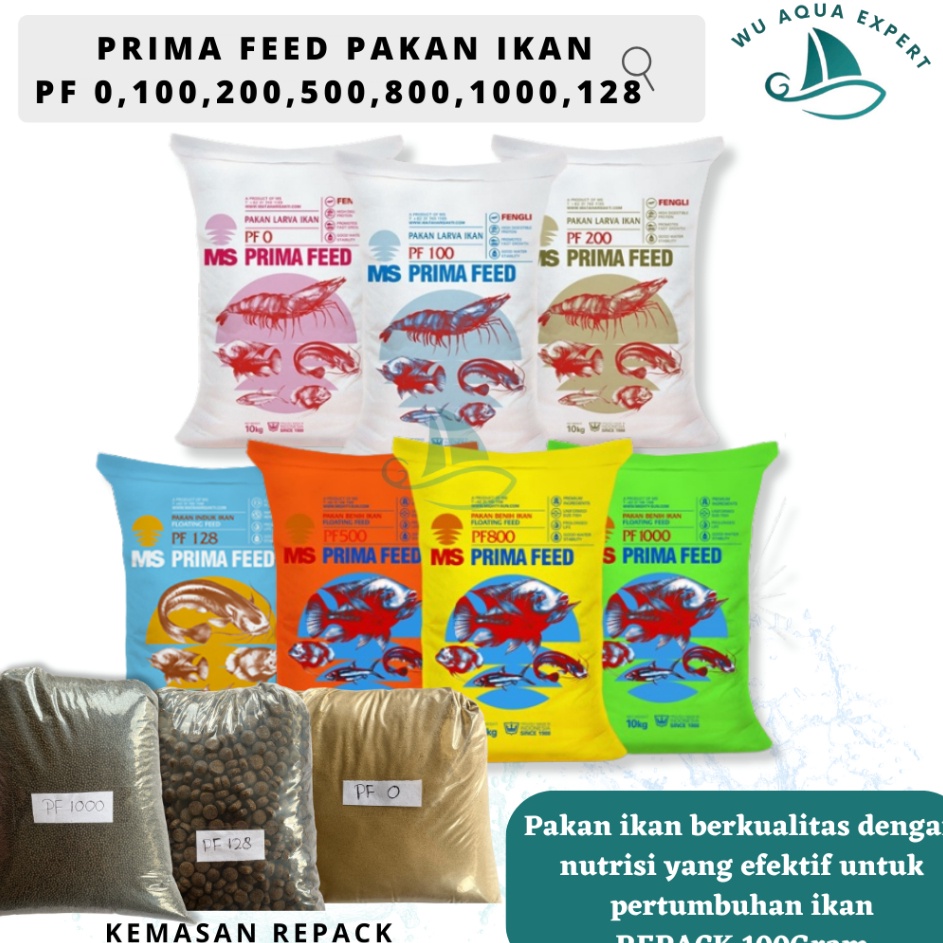Importir  REPACK 1 Kg PF 1 8 5 2 1  PF 128 by MS PRIMA FEED Makanan PAKAN IKAN PELET FENGLI FENG LI 