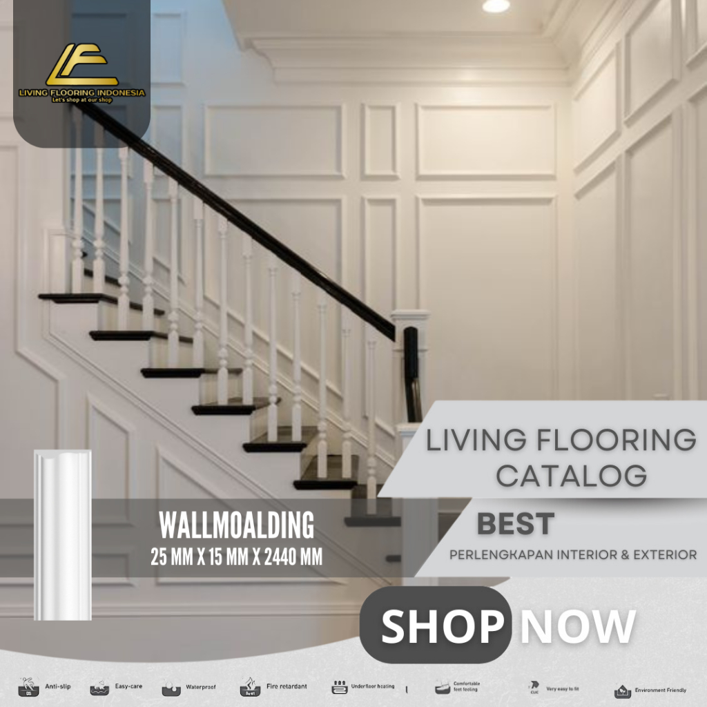 Wall Moulding PVC | List PVC Untuk Dinding