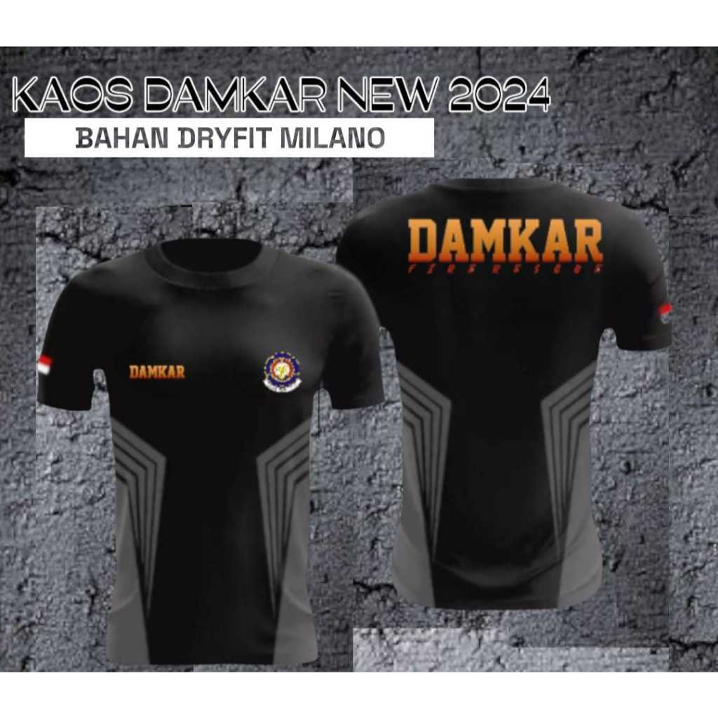 Kaos Damkar /kaos damkar bahan DRYFIT MILANO /Kaos sablon damkar /