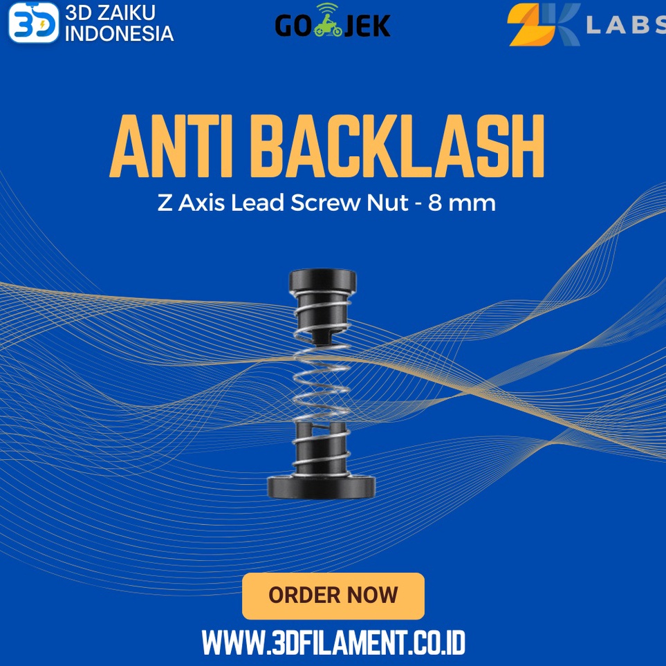 ZKLabs POM Anti Backlash Z Lead Screw Nut 8 mm
