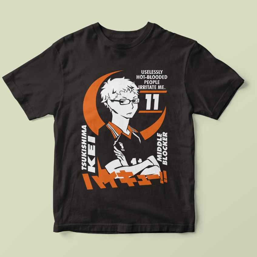 Kaos Anime Haikyuu Tsukishima Kei