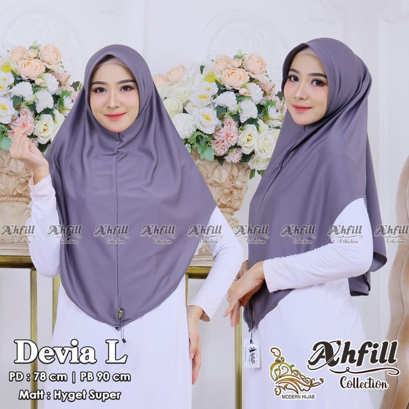 hijab bergo devia ukuran L original ahfill collection