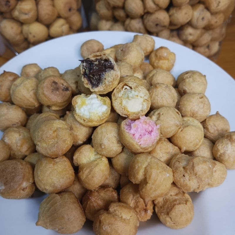 

Sekar_Shop07 Soes Cokelat Coklat 1Kg Rasa Mix Cokelat Strawberry Taro Vanilla Blueberry 1Kg 500Gr