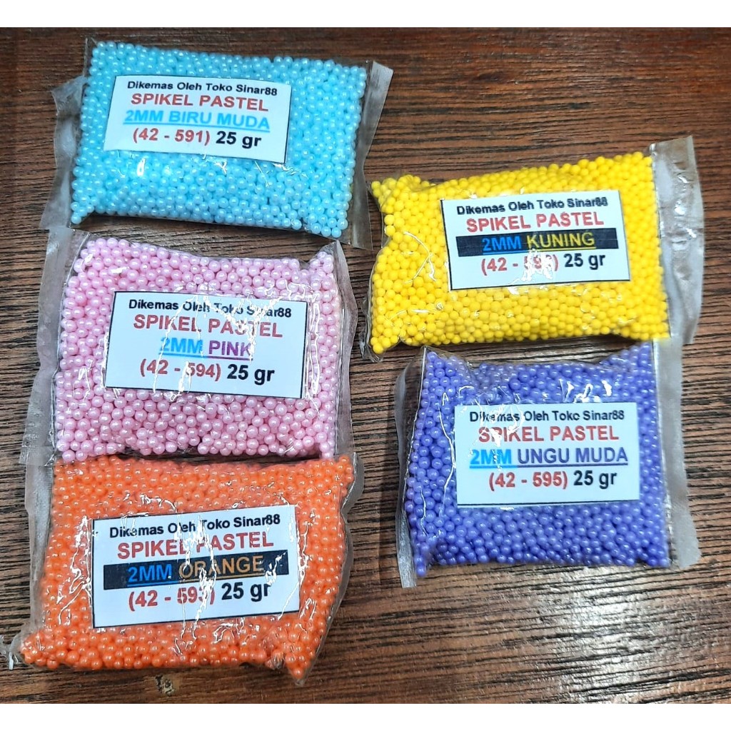 

Spikel Hiasan Kue Butiran Bulat Kecil Pastel 25gr
