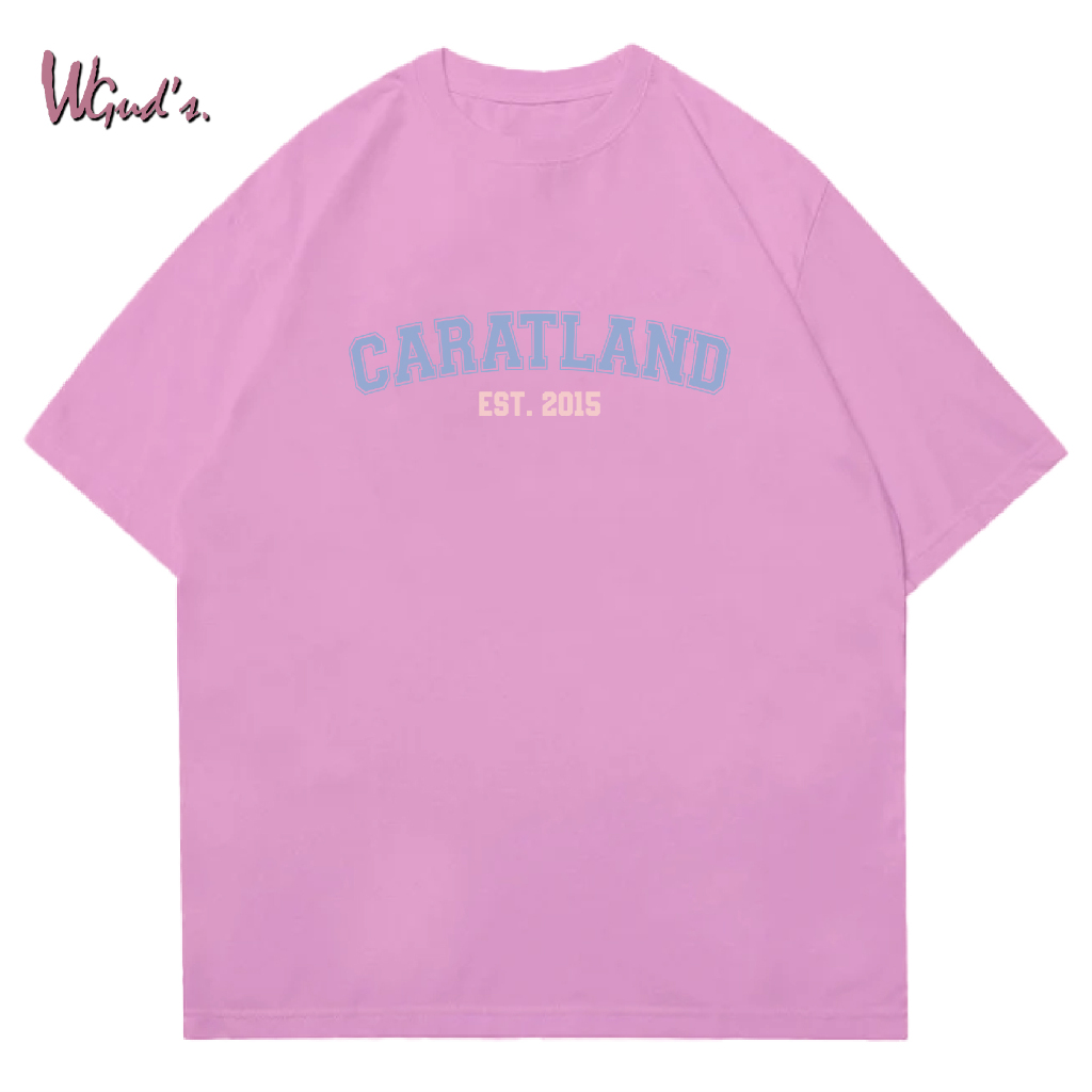 WGUD'S Cotton Combed 30S T-shirt CARAT LAND [sablon DTF] Unisex Pria & Wanita *PREMIUM QUALITY*-BABY PINK