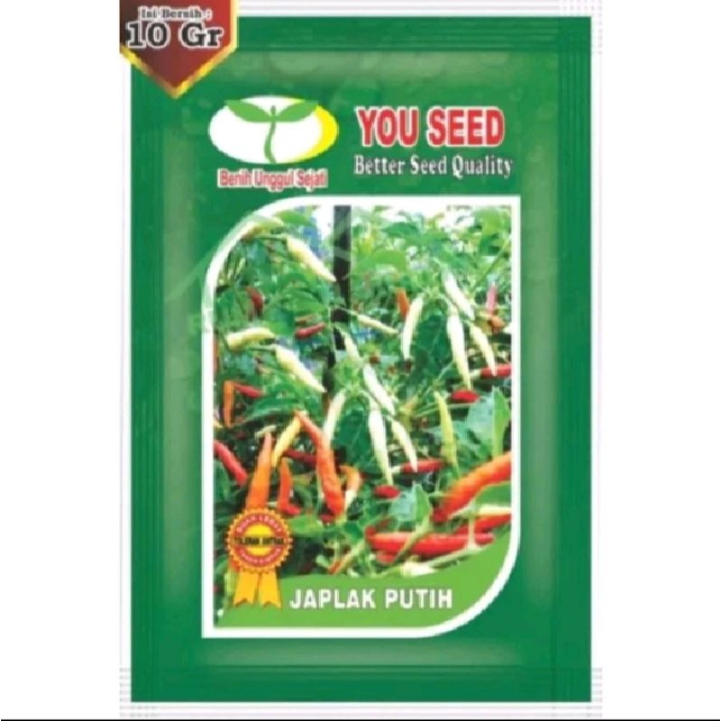 isi 10 gram benih bibit cabe rawit merunduk Japlak Putih
