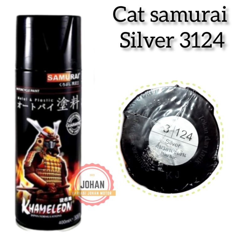 CAT SAMURAI SILVER 124 / CAT SEMPROT SAMURAI TERMURAH / CAT SAMURAI TERMURAH SILVER 124 ISI 400ML