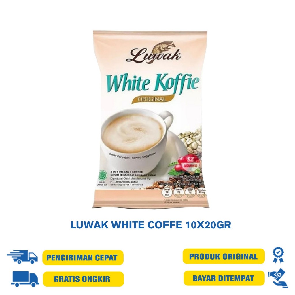 

LUWAK WHITE COFFE KOPI BUBUK INSTANT ALL VARIANT