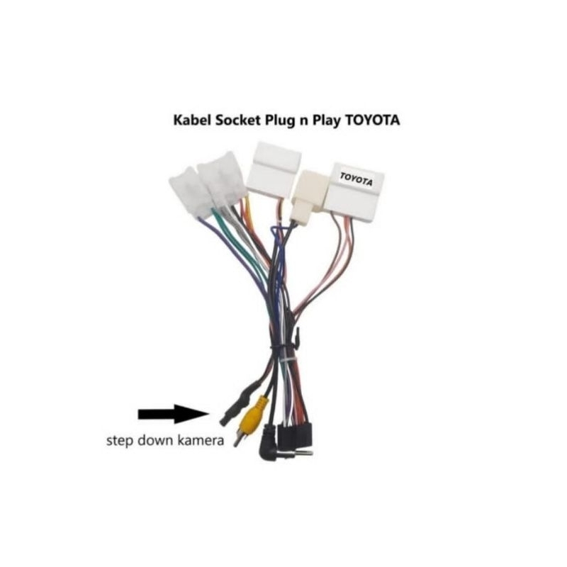kabel soket head unit double din pnp mobil Toyota - Daihatsu