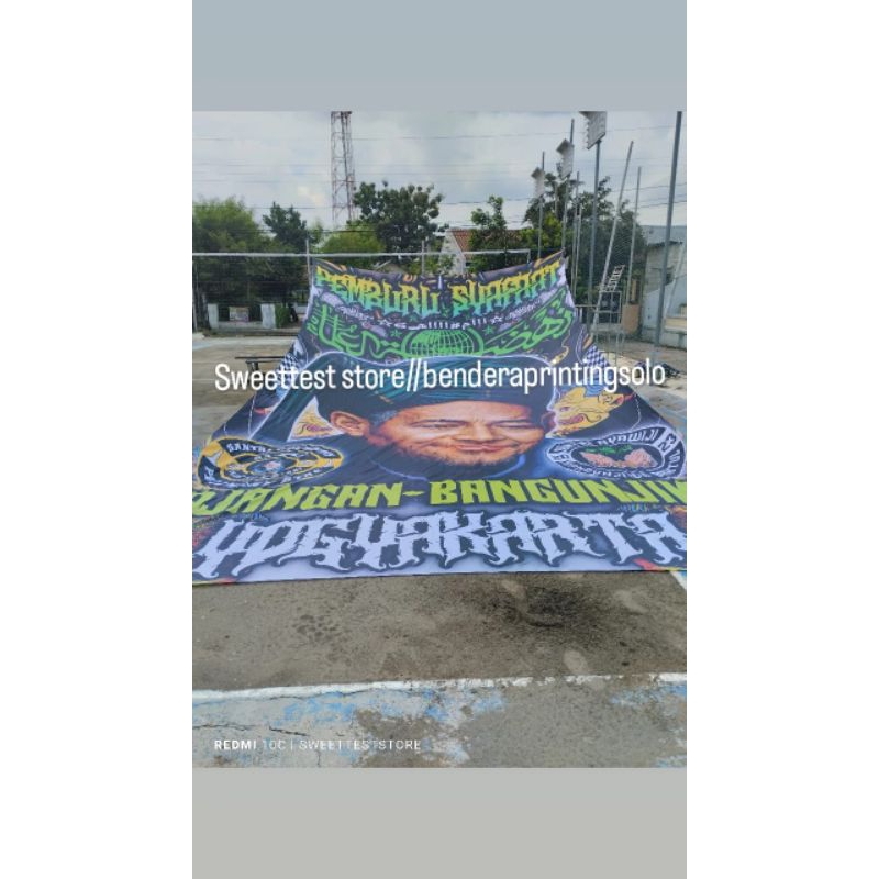 READY STOK + BENDERA CUSTOM 300X400cm, HAPPY POINT REWARD, BENDERA CUSTOM SEKOLAH, BENDERA SHOLAWAT,