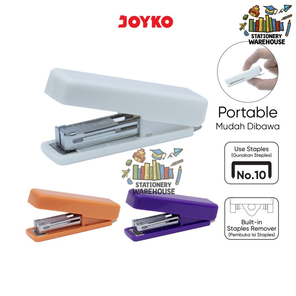 

Stapler Stepler Jepretan Joyko ST-21 Putih Ungu Orange