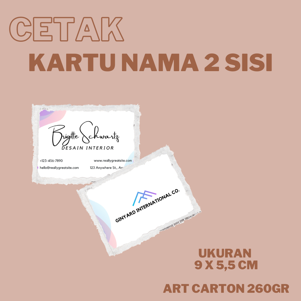 

Cetak Kartu Nama Costum | Print Kartu Nama 2 Sisi | Design Bebas