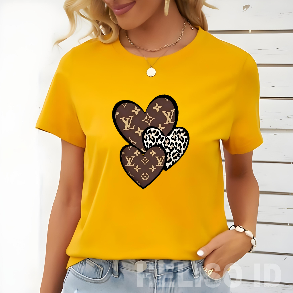 TSHIRT KAOS MOTIF  WANITA DEWASA / ATASAN KAOS WANITA DEWASA KEKINIAN / ATASAN BAJU KAOS WANITA