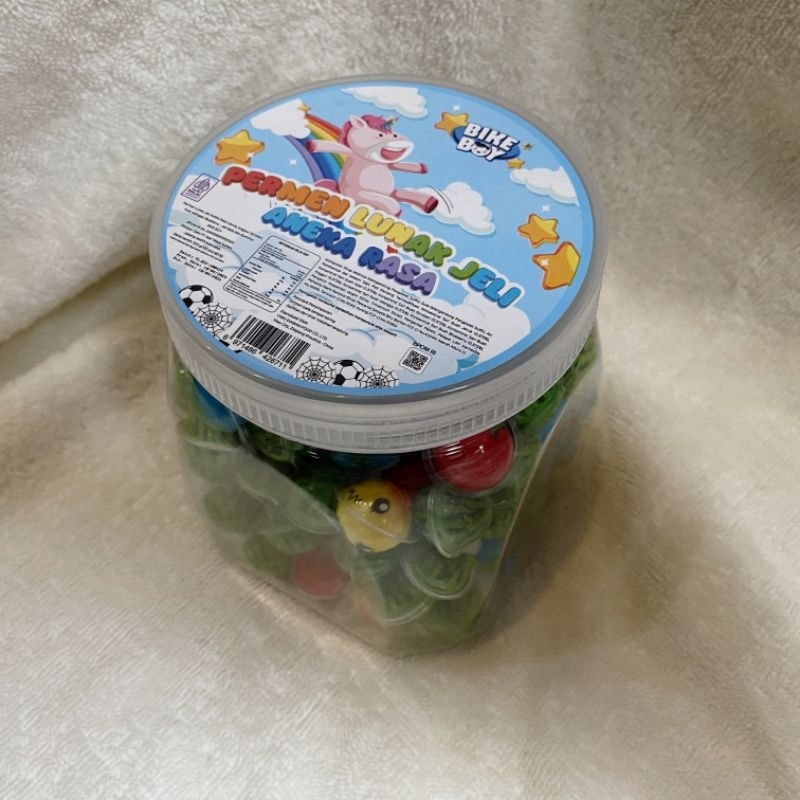 

Permen Lunak Jeli Aneka Rasa Mini (120pcs/ toples)
