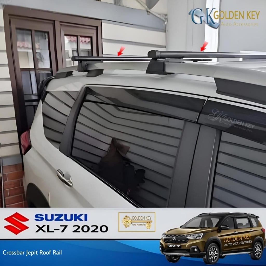 Crossbar Jepit Roof Rail XL7 2020 Kaki Sport Rack Jepit Roof Rail Rak Bagasi Atas Mobil