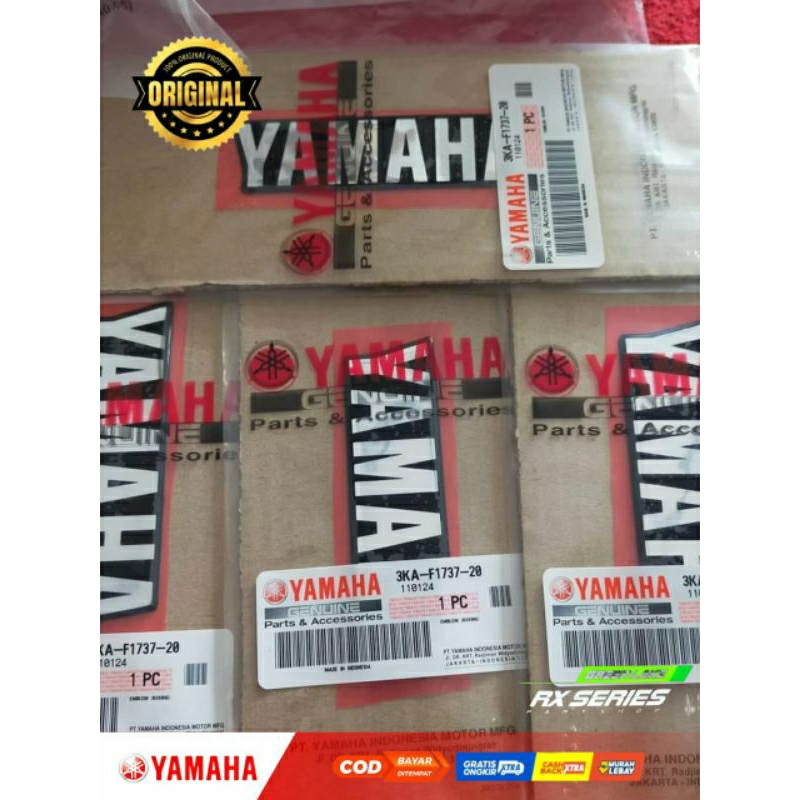 Emblem tutup box aki rx king 2002 original 3KA-F1737-20