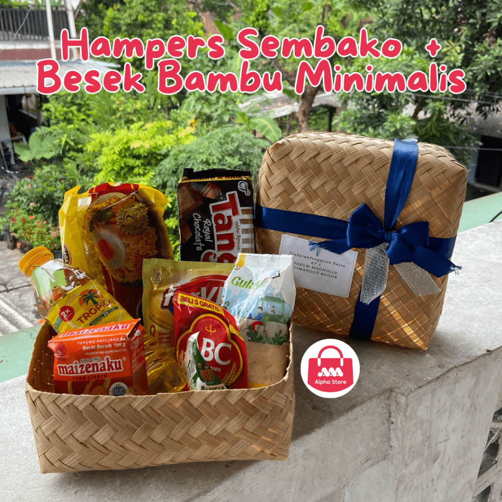 

HAMPERS SEMBAKO - Model Besek Minimalis - Parcel Sembako Lebaran Hampers Lebaran Sembako Murah Lengkap