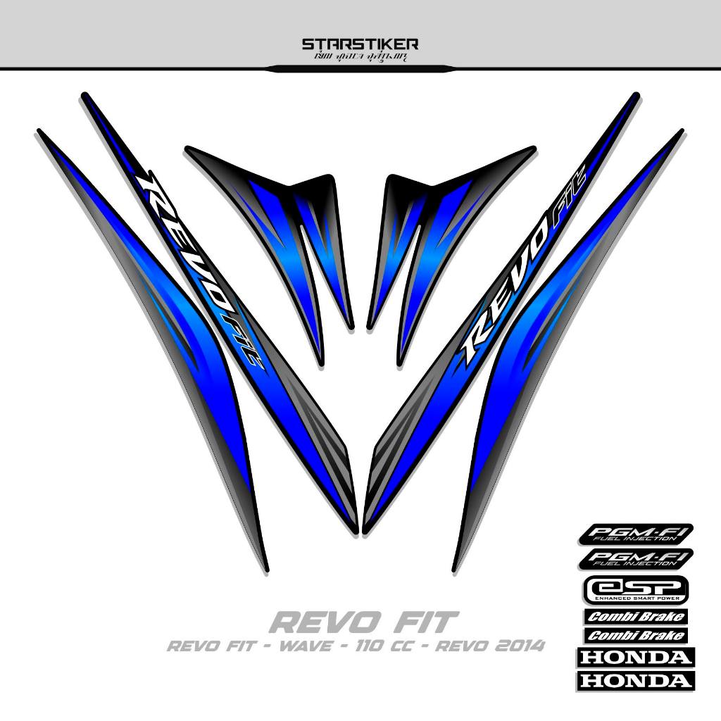 Striping Revo Fit Motif 23/2014/Fi/Stiker Revo Fit/Sticker Revo Fit/Stock Decal Wave 110/Revo Kapini