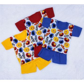 OKHI - Kaus / setelan Oblong harian bayi MOTIF ELMO ( setelan 1 baju dan 1 celana baby ) DVD