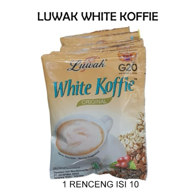 

Luwak White Coffee Original 1 Renceng isi 10 Bungkus