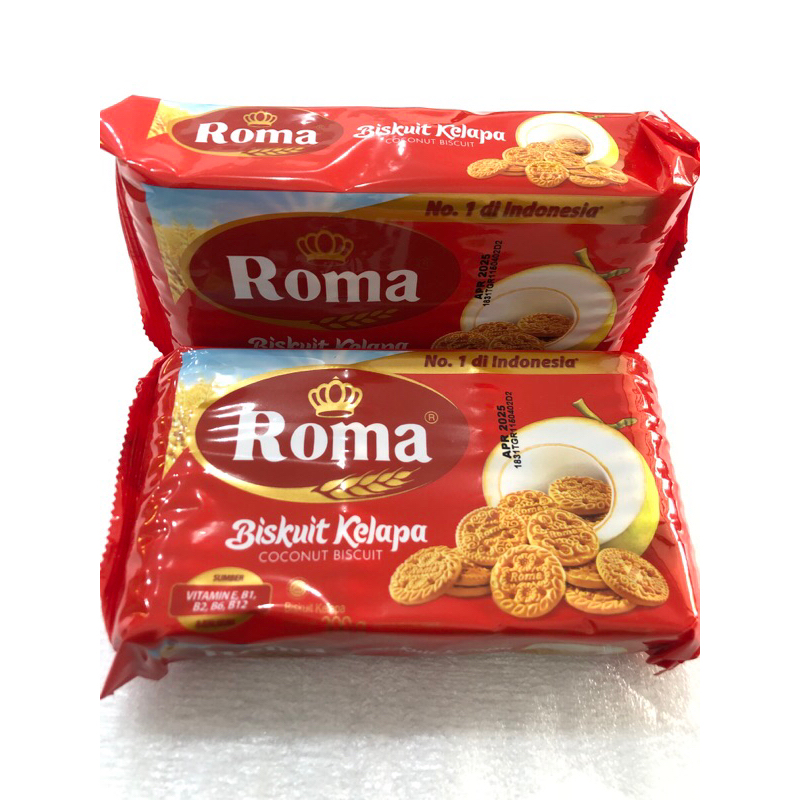 

[MAYORA] Roma Biskuit Kelapa 300 Gram (1 Dus isi 28 Pcs)