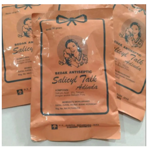 BEDAK SALICYL TALK ADINDA SACHET 50 GR MENGURANGI GATAL AKIBAT BIANG KERINGAT