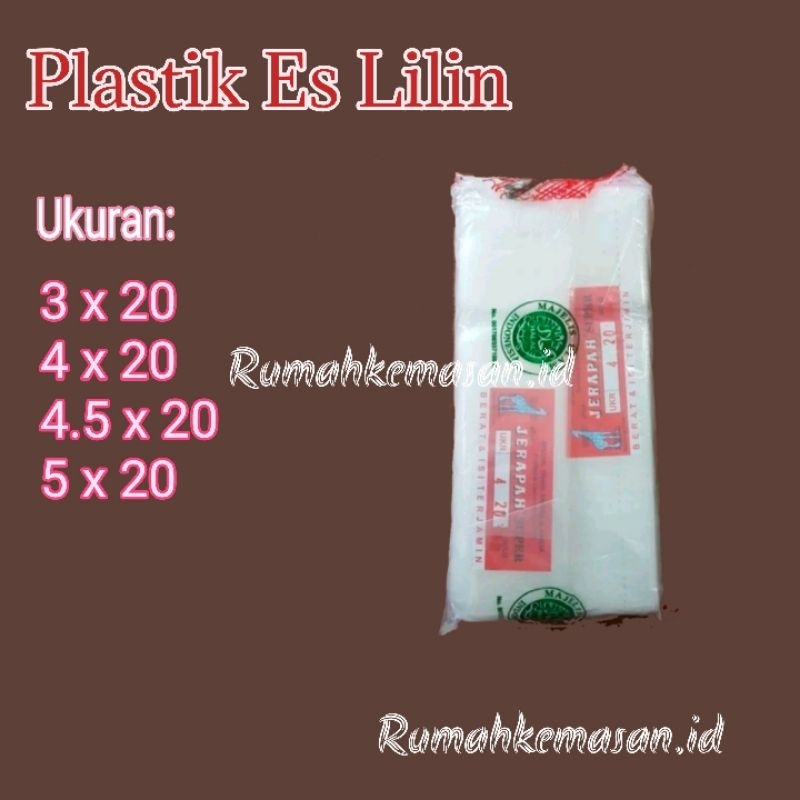 Plastik es lilin PE panjang 3x20,  4x20, 4.5x20, 5x20/ Plastik PE es lilin