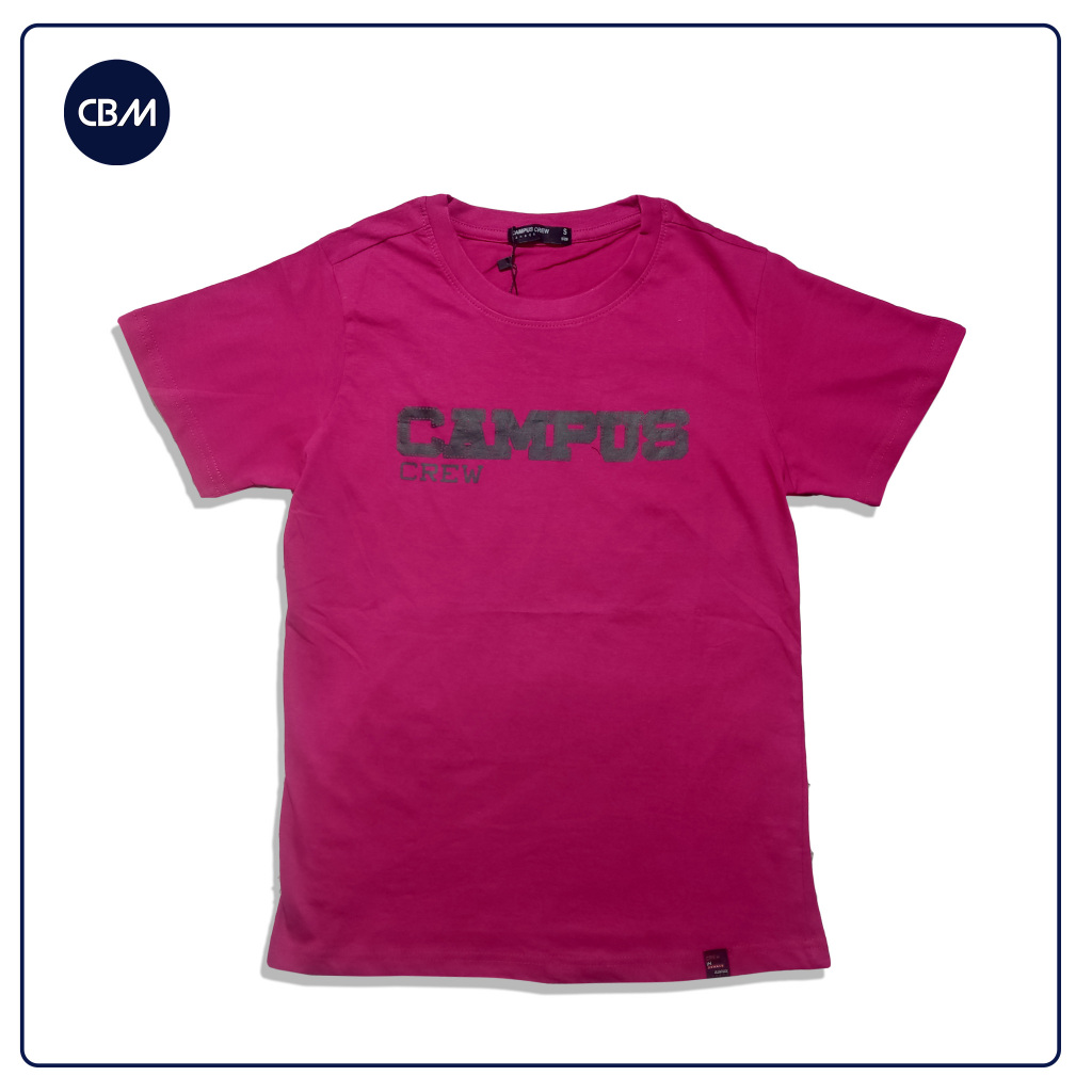 Kaos pria lengan pendek - Kaos katun stylish cmps crw pink fanta