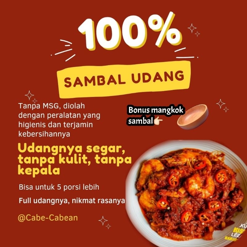 

Sambal udang 130gr tanpa kulit dan kepala. sambal dan bumbu Udang garansi enaknya full lauknya sambal daging udang tanpa kepala dan kulit