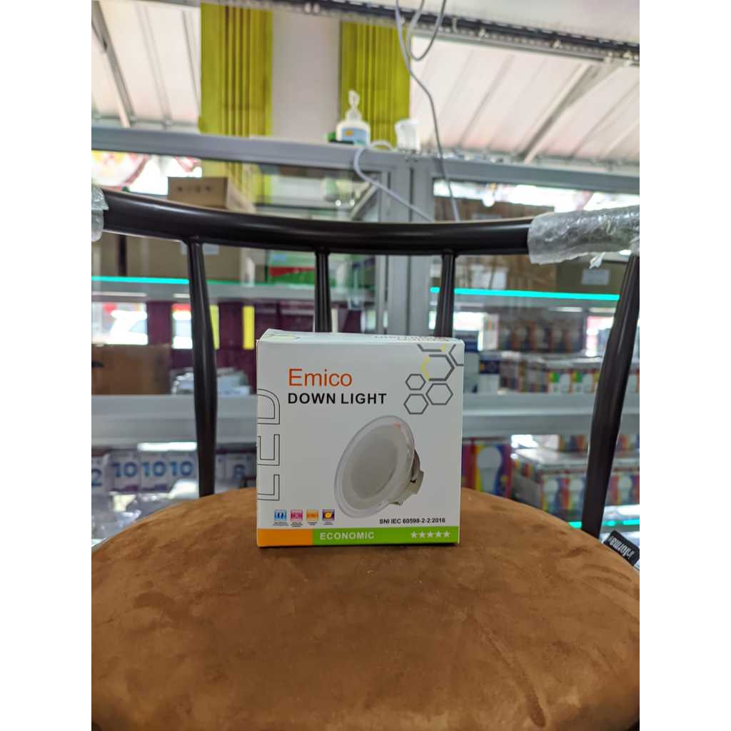 Emico Lampu Downlight LED 6 Watt 3 Warna SNI Panel Light Extrabright - WarmBluePurple