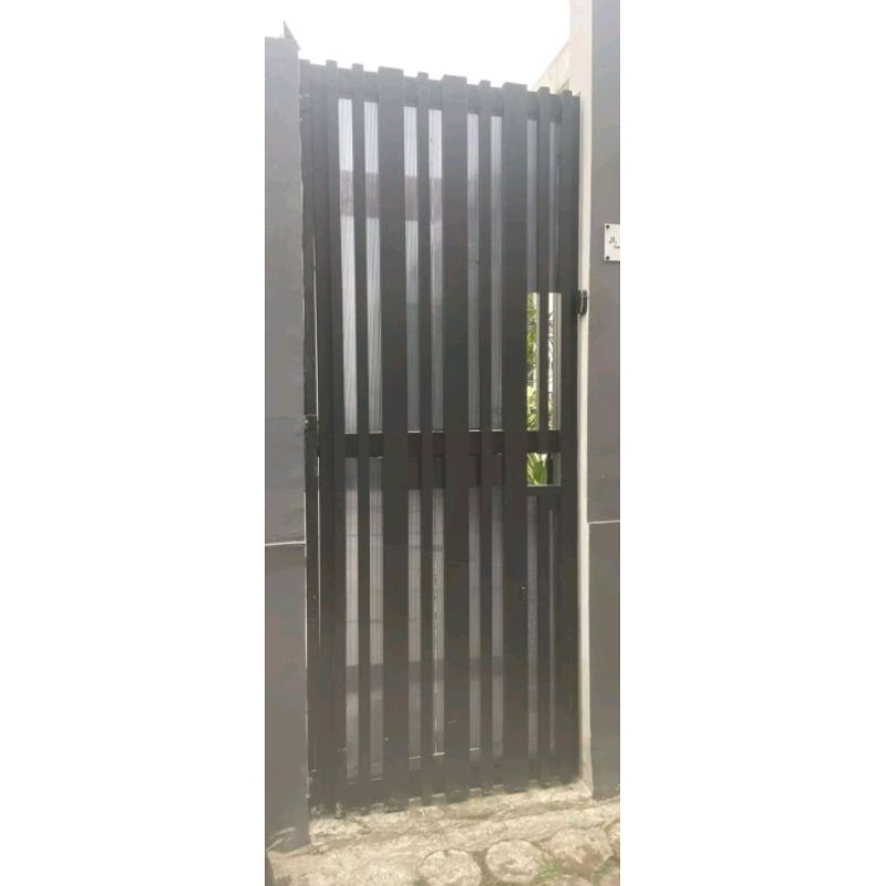 FLJ Pintu Plat Holo Baja Teralis Modern Pintu Rumah Taman Belakang Minimalis Steel Security Door