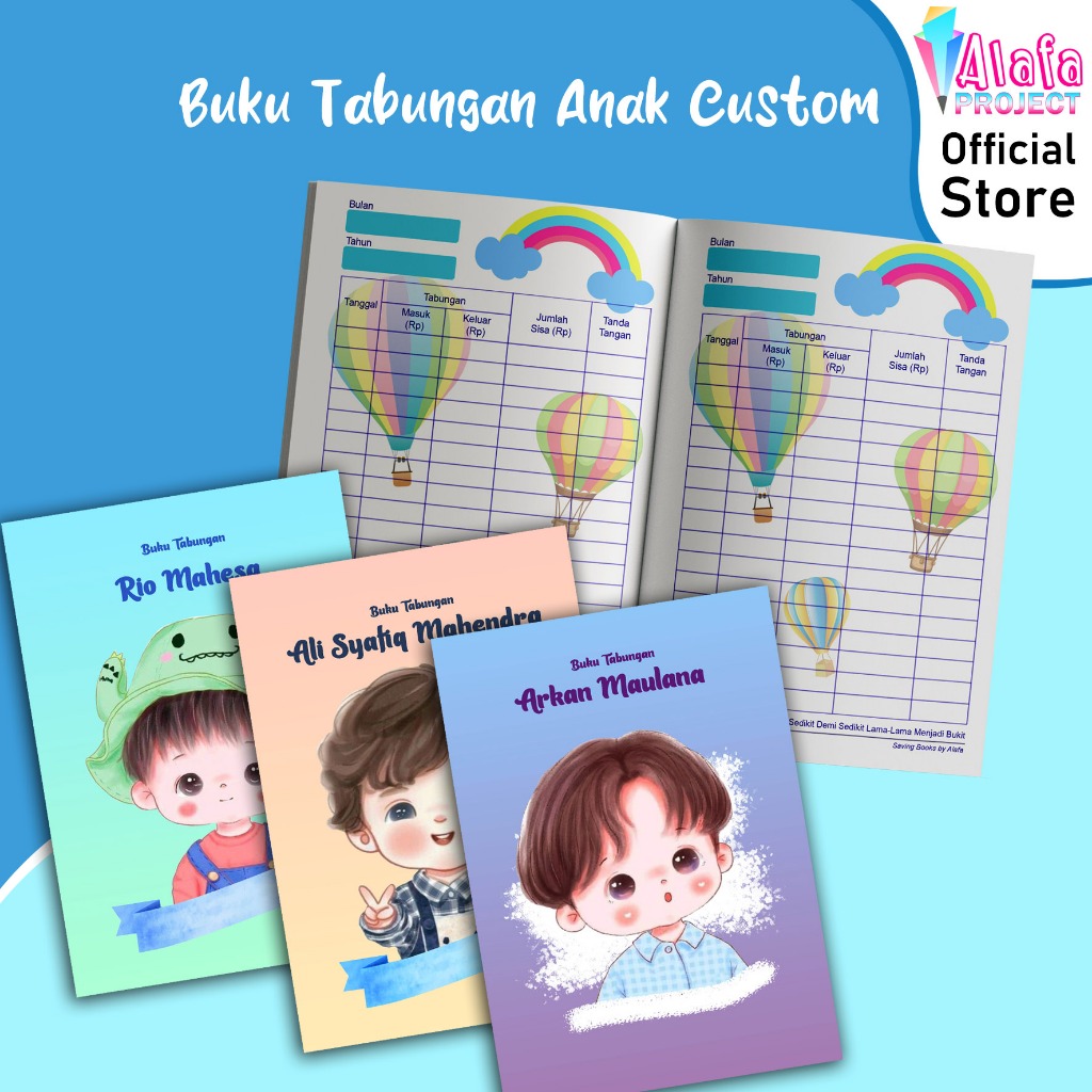 

alafaproject Buku Tabungan Anak Custom 51-60