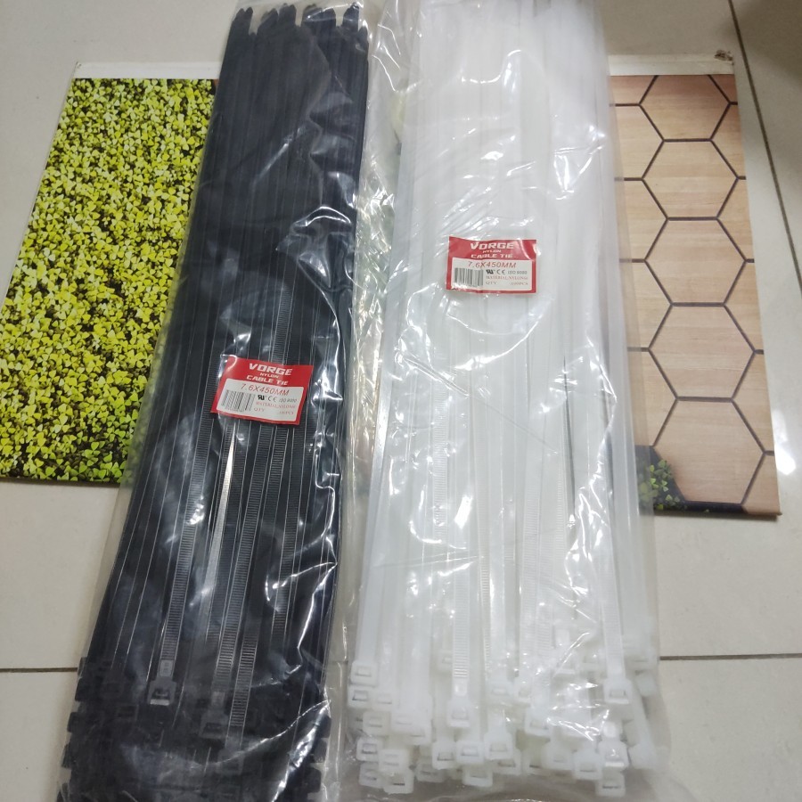 kabel Ties Cable pengikat VORGE 7.6 x 450 mm 7,6 x 45 cm 45cm 450mm 7.6x450 7,6x450