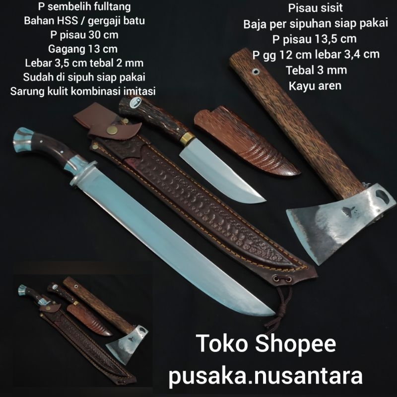 pisau sembelih kambing 1 set