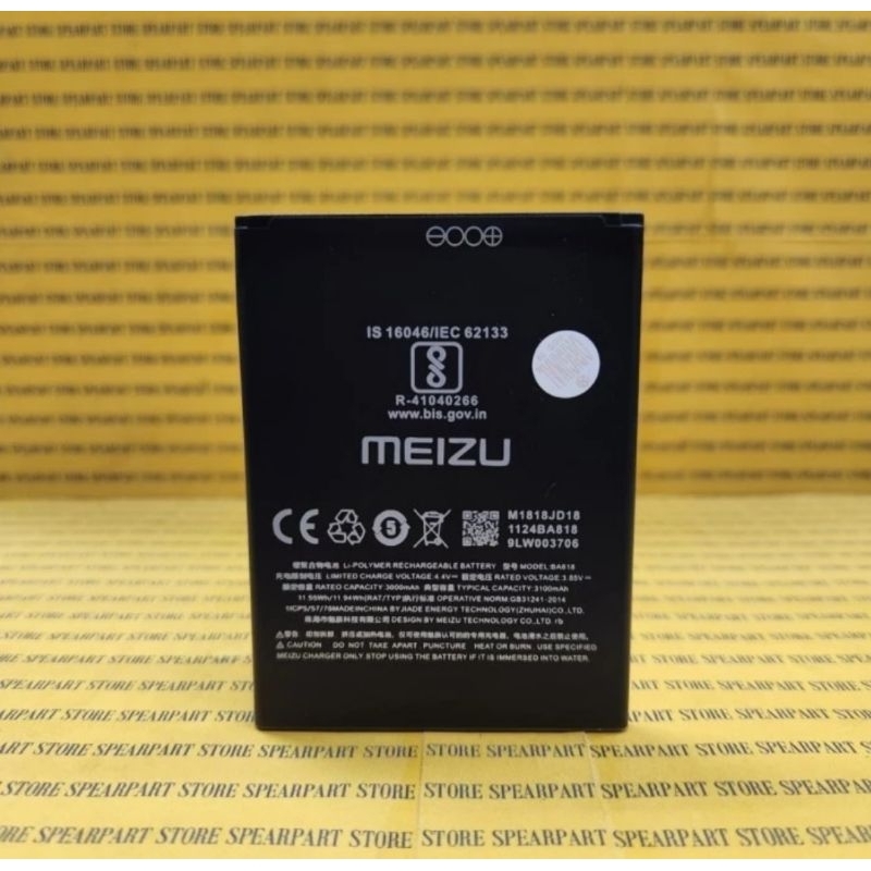 ORIGINAL 100% BATRE BATERAI MEIZU C9 / MEIZU C9 PRO BA818