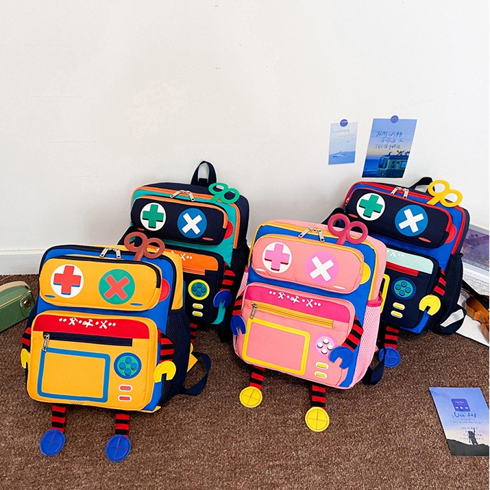Tas Ransel Backpack Robot 3D Tas Sekolah Premium Tebal Anak Robot Calculator Kalkulator Paud TK SD