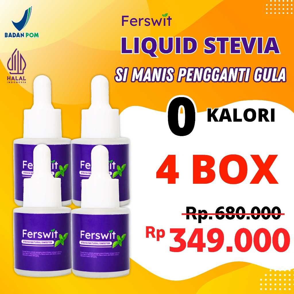 

Ferswit Stevia Alami Paket 4 Botol