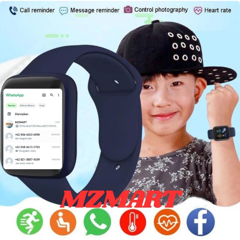 Jam Tangan Hp Pintar Android Digital Smartwatch Imo Anak Pria Wanita Dewasa Sport Bluetooth Notif Wh