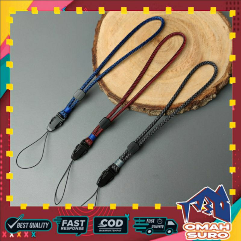 V3-WRIST STRAP PARACORD LANYARD HAND/ FINGER TALI GANTUNGAN HP/HANDPHONE/USB/FLASHDISK/KAMERA/ID CAR