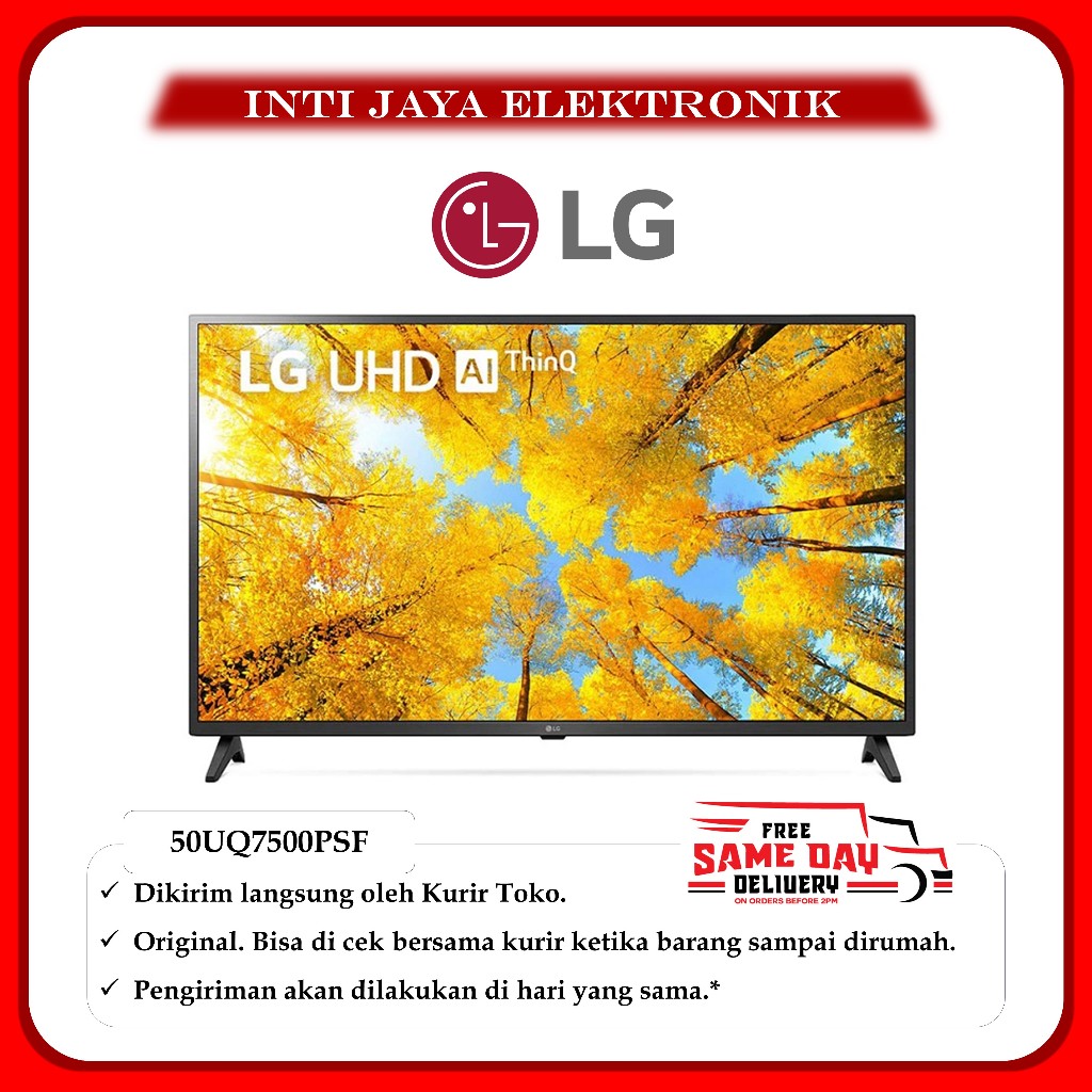TV LG 50 INCH UHD 4K SMART DIGITAL TV 50UQ7500PSF 50INCH 50UQ7500 50UQ UQ7500 PSF